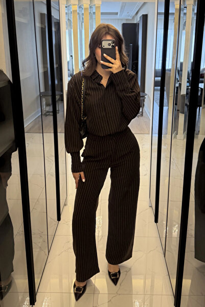 MOZENA Ριγέ πουκάμισο και παντελόνι, σετ δύο τεμαχίων