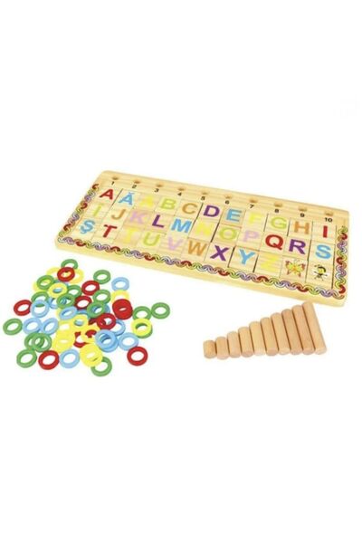 OEM Educational Wooden Puzzle with Alphabet & Numbers 41.5x19cm