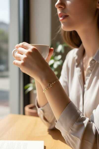 Aware Time Xuping Non-Tarnish Steel Zircon Stone Bracelet