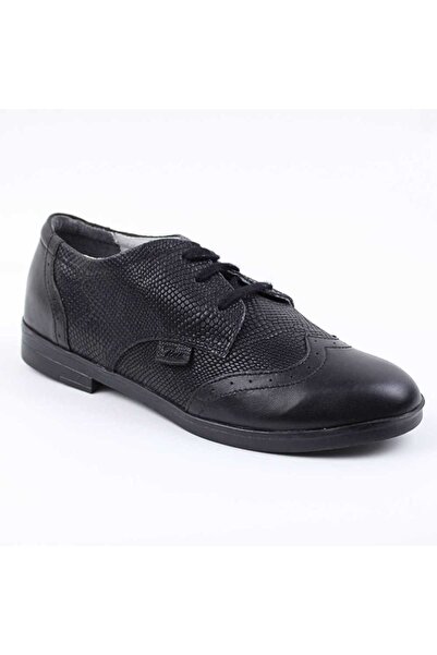 tino ​Oxford style shoes for women, made of genuine leather 3227-BLACK/BOX