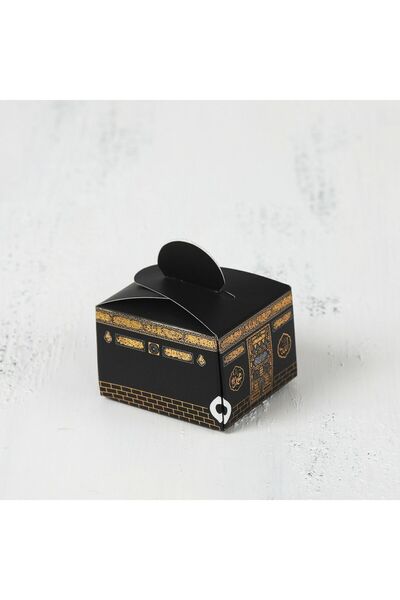 luxurianthome 50 Adet Kabe Desenli Altın Yaldızlı Mevlüt Şekeri Kutusu Hac Um...