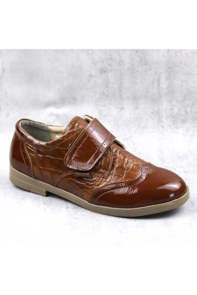 tino ​Oxford style shoes for women, made of genuine leather 3228-BROWN/RED
