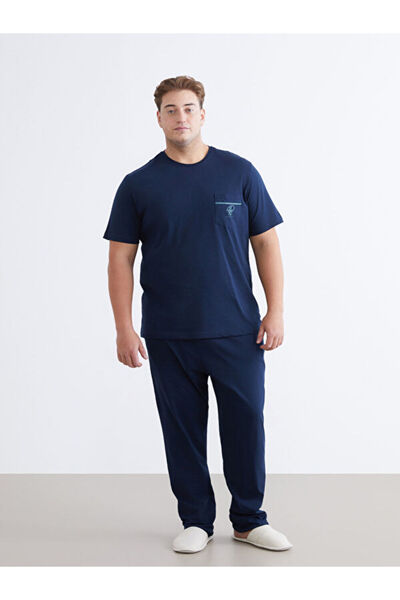 LC Waikiki Modern Pieces Large Size Regular Fit Men's Pajama Set from Uzg Store