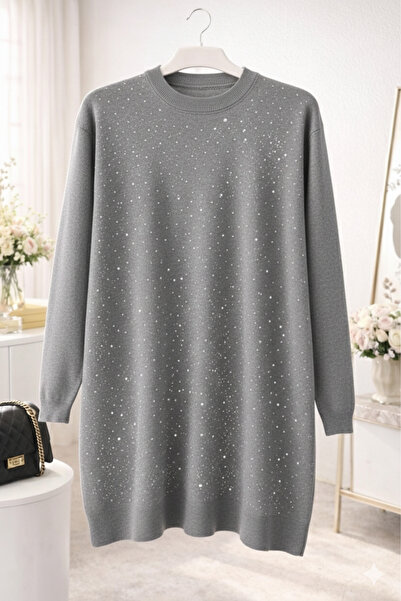 GÜL BUTİK Taşlı İnce Triko Tunik