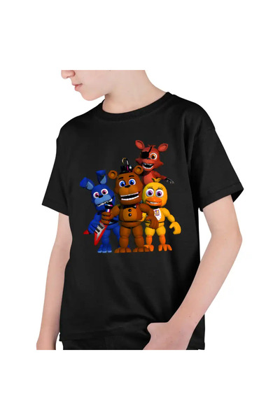 OEM Tricou Copii Baieti FNAF All Team Five Nights at Freddy Horror Halloween