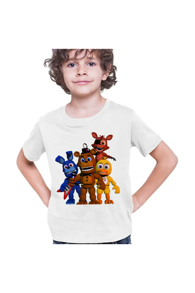 OEM Tricou Copii Baieti FNAF All Team Five Nights at Freddy Horror Halloween