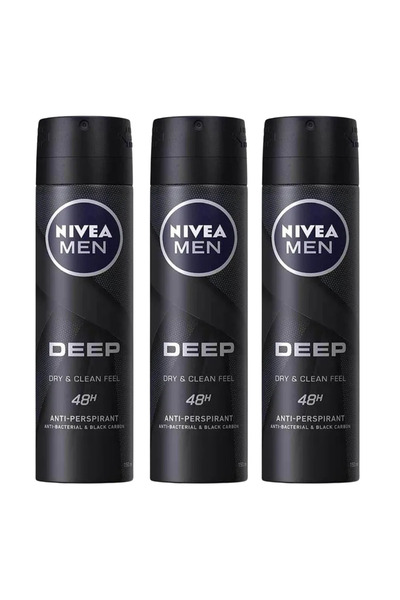 NIVEA Set 3x Deodorant spray Men Deep, 150 ml