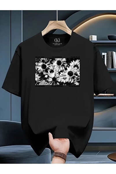 qubo sportswear & company Tricou oversize unisex din bumbac cu imprimeu, mâne...