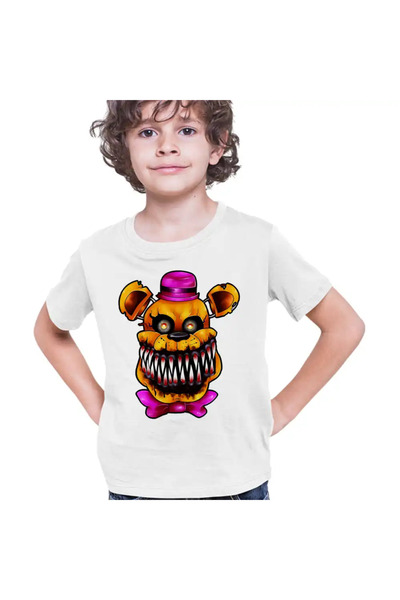 OEM Tricou Copii Baieti Fnaf Nightmare Freddy Five Nights at Freddy Horror Ha...