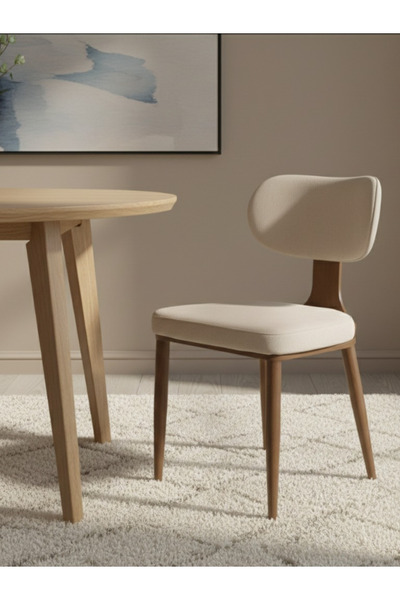 BEC13 Luxurious fabric dining chair with a modern design