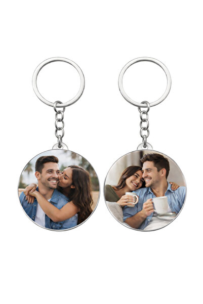 Fynbos Kişiye Özel Fotoğraflı Sevgili 2'li Anahtarlık Seti – Çiftlere Özel Yu...