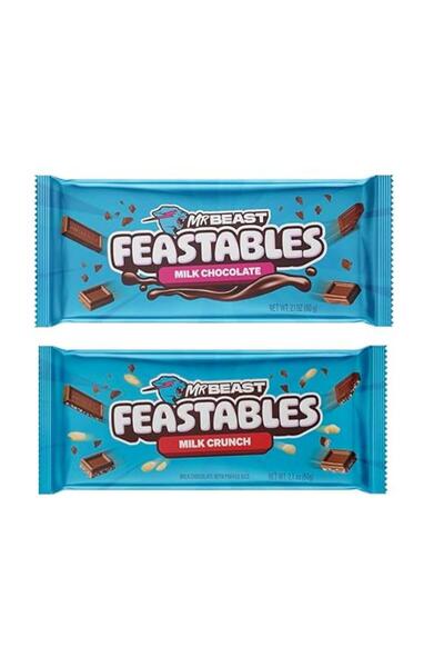Feastables Mr Beast Milk Crunch & Milk Chocolate 60gr ( 2 Adet )