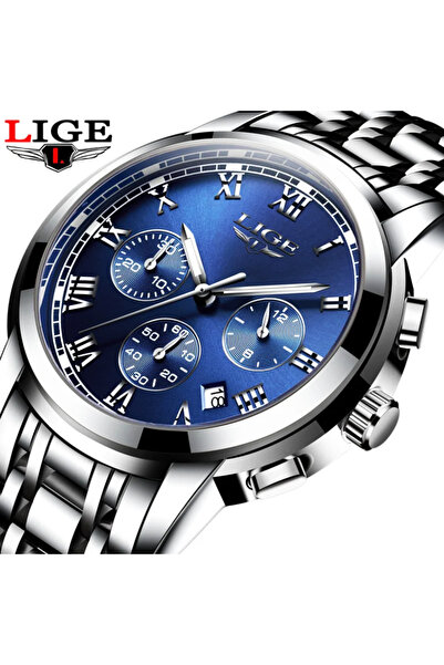 Lige Çelik Kasa Kordon Lüks Klas Erkek Kol Saati