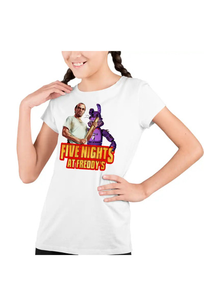 OEM Tricou Copii Fete Fnaf GTA5 Five Nights at Freddy Horror Halloween