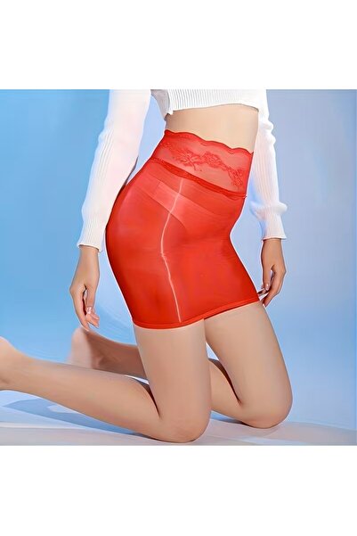 bodyIVY Tarz Şeffaf Etek - Kırmızı