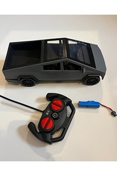 mavi su dünyası Uzaktan Kumandalı Şarjlı Tesla Cybertruck Siyah Renk 25 Cm