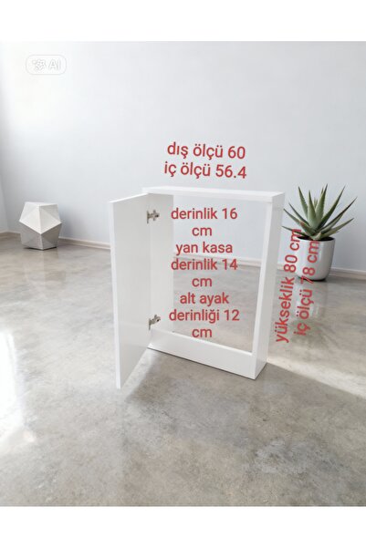 yılmob19 Boru gizleme dolabı 60*80 beyaz