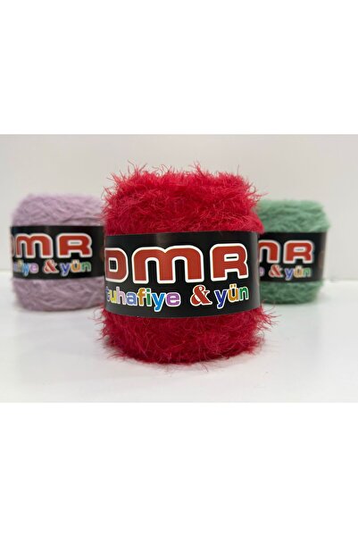 DmrTuhafiye Tavşan Tüyü ip El Örgü İpi 200gr - Kırmızı