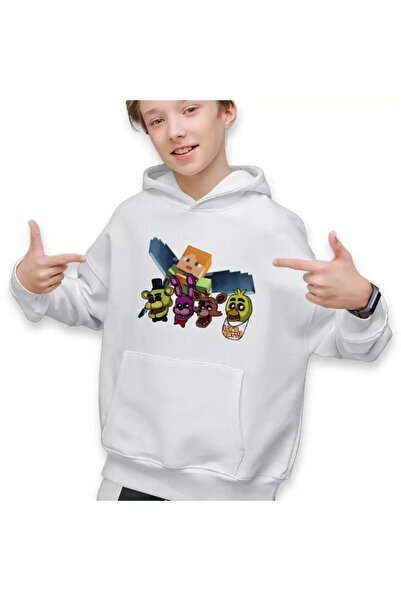 OEM Hanorac Copii Baieti Fnaf Minecraft Five Nights at Freddy Horror Halloween