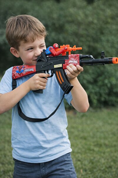 ZİVENTA Spider Işıklı & Sesli Oyuncak Tüfek – Çocuklar İçin Güvenli, Pilli Ak...