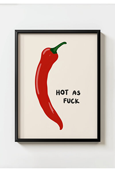 MIOVI WORKS Hot Stuff |   Black Framed Modern Minimal Wall Decoration Poster ...