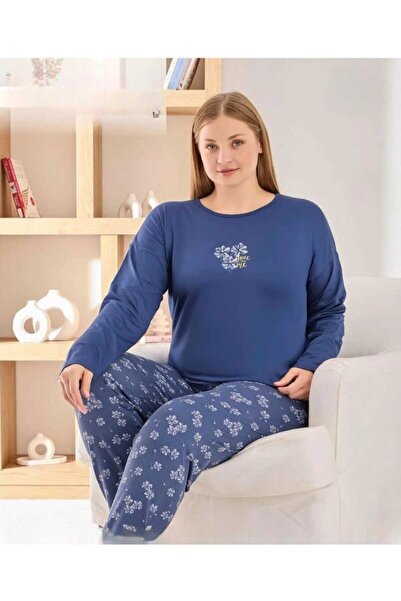 Pijamoni Sofia Large Size Long Sleeve Pajama Set 8720