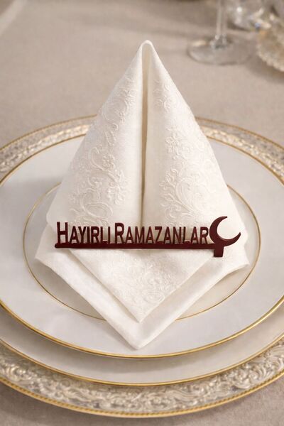 volessia 6'lı Peçete Tutacağı, Hayırlı Ramazanlar Temalı Peçetelik. Hoşgeldin...