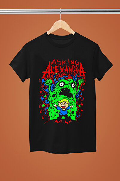 MAGORS تي شيرت روك قطني مطبوع بأكمام قصيرة من ASKING ALEXANDRIA THE ROCK BAND...