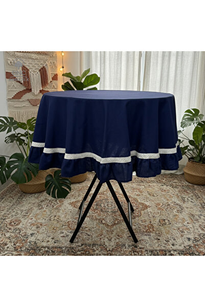 DNC home tekstil Premium Linen Navy Blue Special Series Tablecloth