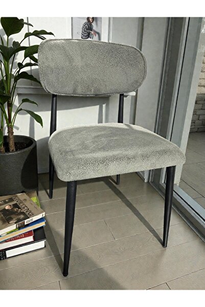 Sahra İNOVASYON Bohem 6 adet GRİ Renk Polo Metal Sandalye Mutfak Salon Cafe R...