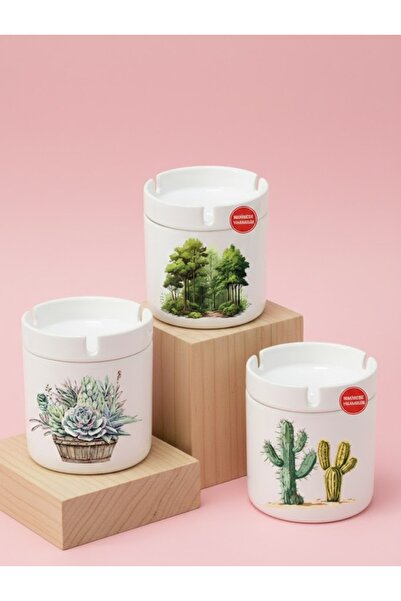 sartre art Set de scrumiere Green Desert Dream, 3 piese, lavabile la mașină, ...