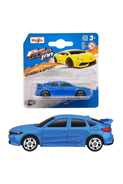 Maisto 2023 Honda Civic Type R Blue (Diecast Metal, 3 Inch - 1:64 Scale) Hond...