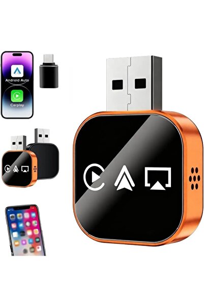 EverBox 4'ü 1 Arada Ekran Yansıtmalı Kablosuz CarPlay & Android Auto Dönüştür...