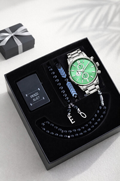 wesscollection Erkek Kol Saati Çakmak Tesbih ve Bileklik Seti