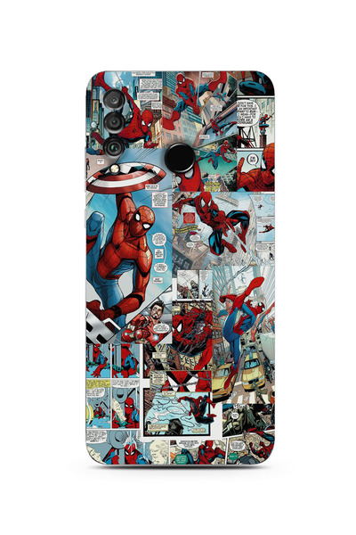 moonset Huawei P30 Lite Uyumlu Baskılı Yumuşak Silikon Şeffaf Telefon Kılıfı