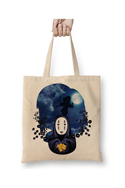 Toyaso Chihiro Ghibli Studio Miyazaki Totoro White Tote Bag Long Handle Shopp...