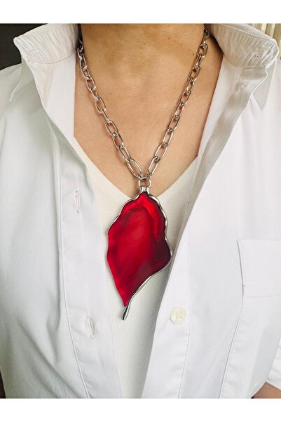 DEVİ fashion Karmen Red Large Necklace 50 cm