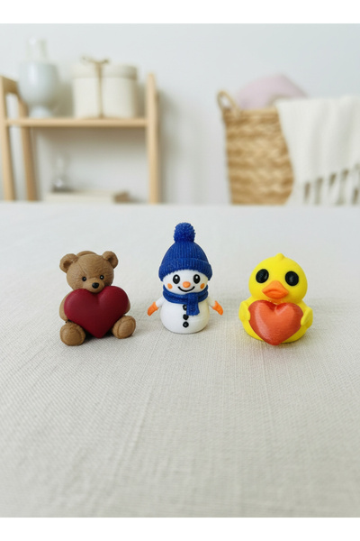 Dynacore Tatlış Figürler Serisi –3’lü Anahtarlık ve Masaüstü Figür -Ayıcık,Ör...