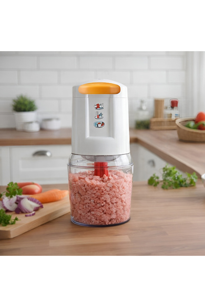 TOSCANA U 400W Electric Food Chopper Sharp Steel Blades, Large 0.5 L Transpar...