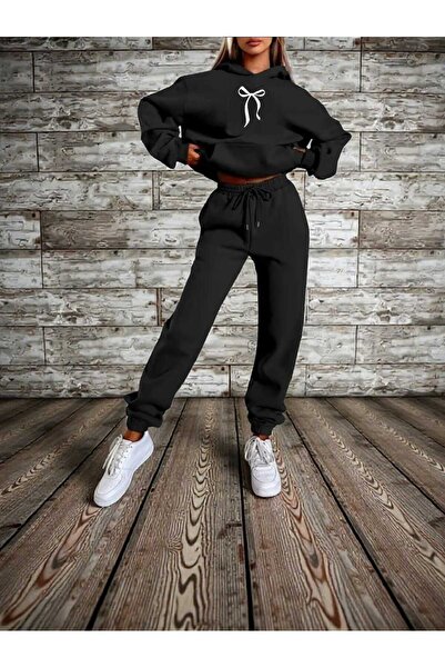 tkn your style Women's Top and Bottom Set Minimal Ribbon Fashion Print Design...