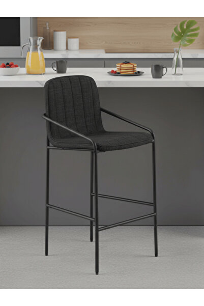 BEC13 Modern bar stool with a luxurious velvet design