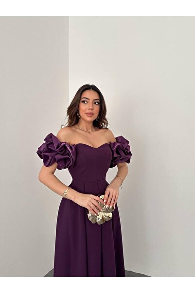 Ekim Store Madonna Collar Flounce Sleeve Dress