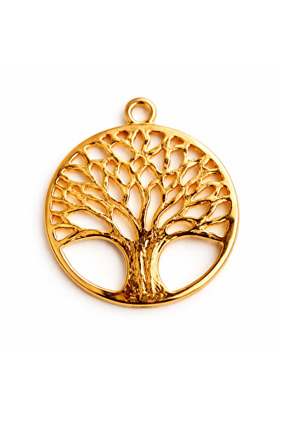 Hanori Accessory Hayat Ağacı Figürlü Metal Kolye Ucu, Metal Charm, Çanta Süsü...