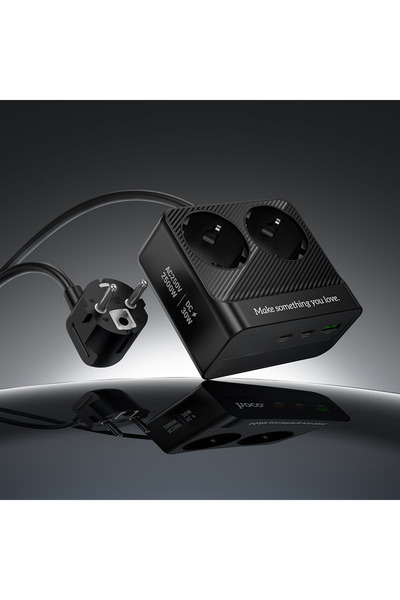 The Kaku 2500W Akım Korumalı 2 Girişli 2x Type-c ve 1x USB Girişli Uzatmalı G...