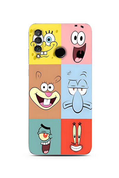 moonset Huawei P30 Lite Uyumlu Baskılı Yumuşak Silikon Şeffaf Telefon Kılıfı