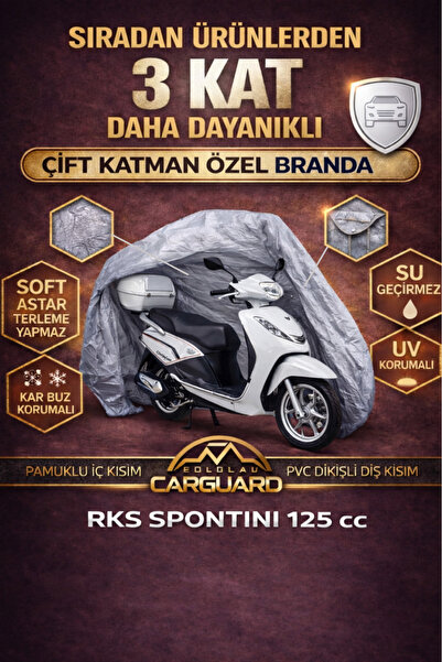 CarGuard Rks Spontini 110/125 Cc Motorcycle Canvas Engine Cover - Rear Bag Co...