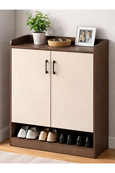 unbranded SHOES CABINET MAXIMUM STORAGE COLOR BEIGE & COFFEE
