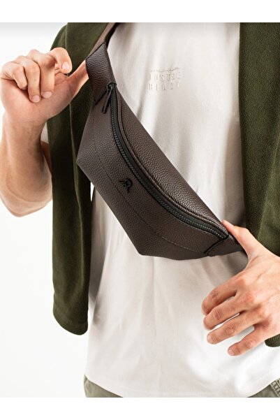 eflanmoda Geantă pentru bărbați pentru talie și umăr, confecționată din mater...