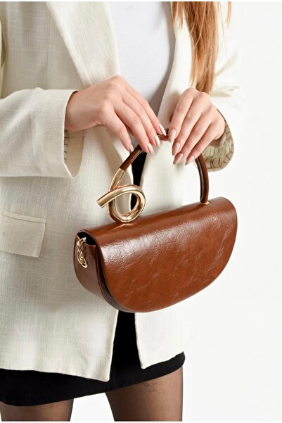 Pera Collection Taba Kadın Zincirli Askılı Omuz ve El Çantası