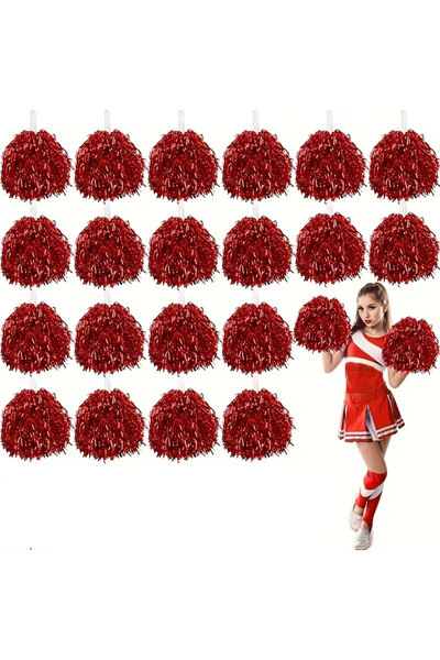 ForWhat 20-парчен комплект червени помпони за офиса, дома, училището, събития...
